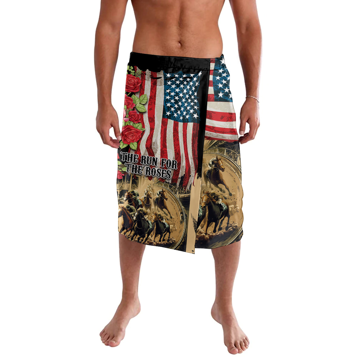 The First Kentucky Horse Racing Lavalava Since 1875 American Flag Vintage Style - Wonder Print Shop