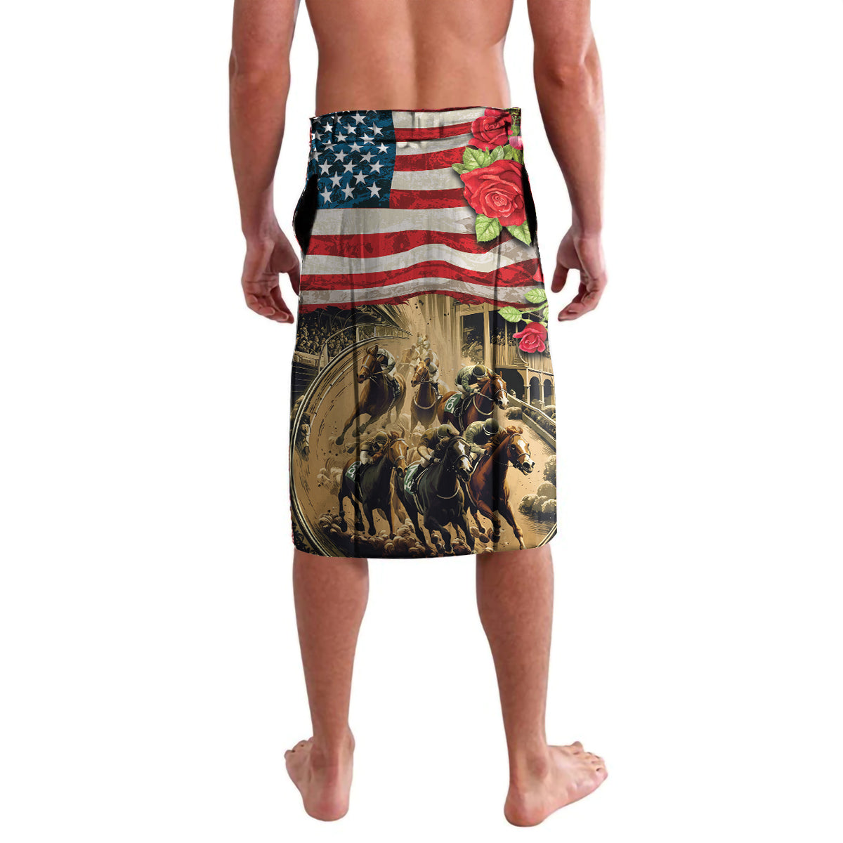 The First Kentucky Horse Racing Lavalava Since 1875 American Flag Vintage Style - Wonder Print Shop