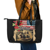 The First Kentucky Horse Racing Leather Tote Bag Since 1875 American Flag Vintage Style - Wonder Print Shop