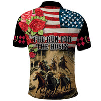 The First Kentucky Horse Racing Polo Shirt Since 1875 American Flag Vintage Style - Wonder Print Shop