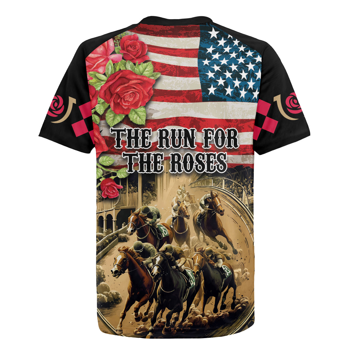 The First Kentucky Horse Racing Rugby Jersey Since 1875 American Flag Vintage Style - Wonder Print Shop