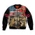 The First Kentucky Horse Racing Sleeve Zip Bomber Jacket Since 1875 American Flag Vintage Style - Wonder Print Shop