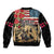 The First Kentucky Horse Racing Sleeve Zip Bomber Jacket Since 1875 American Flag Vintage Style - Wonder Print Shop