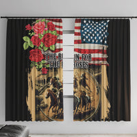 The First Kentucky Horse Racing Window Curtain Since 1875 American Flag Vintage Style - Wonder Print Shop