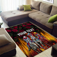 Personalized Kentucky Horses Racing Area Rug Race For Burning Roses - Wonder Print Shop