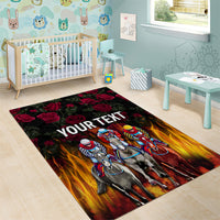 Personalized Kentucky Horses Racing Area Rug Race For Burning Roses - Wonder Print Shop