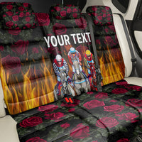 Personalized Kentucky Horses Racing Back Car Seat Cover Race For Burning Roses - Wonder Print Shop