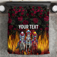 Personalized Kentucky Horses Racing Bedding Set Race For Burning Roses - Wonder Print Shop