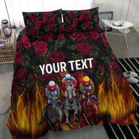 Personalized Kentucky Horses Racing Bedding Set Race For Burning Roses - Wonder Print Shop