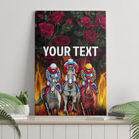 Personalized Kentucky Horses Racing Canvas Wall Art Race For Burning Roses - Wonder Print Shop
