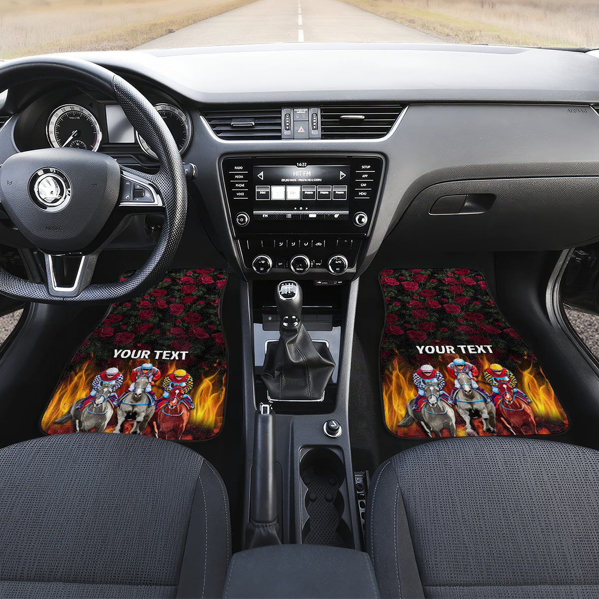 Personalized Kentucky Horses Racing Car Mats Race For Burning Roses - Wonder Print Shop