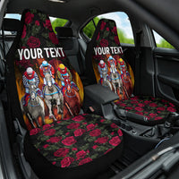 Personalized Kentucky Horses Racing Car Seat Cover Race For Burning Roses - Wonder Print Shop