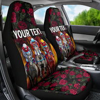Personalized Kentucky Horses Racing Car Seat Cover Race For Burning Roses - Wonder Print Shop