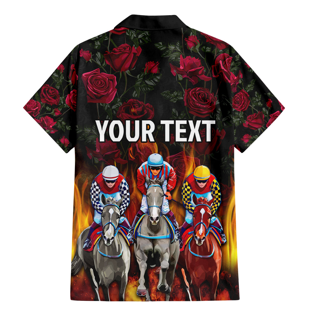 Personalized Kentucky Horses Racing Family Matching Mermaid Dress and Hawaiian Shirt Race For Burning Roses - Wonder Print Shop