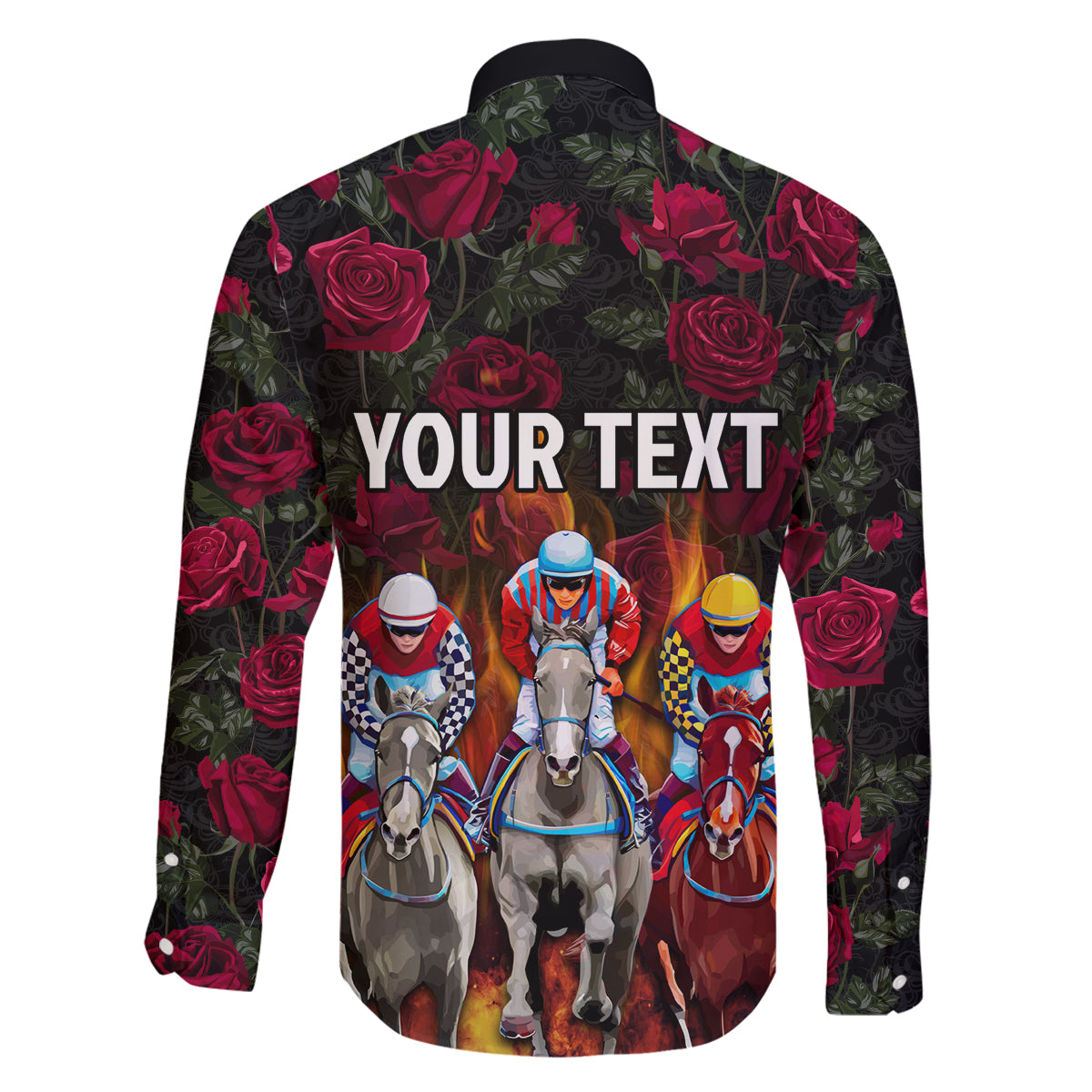 Personalized Kentucky Horses Racing Family Matching Off Shoulder Short Dress and Hawaiian Shirt Race For Burning Roses - Wonder Print Shop