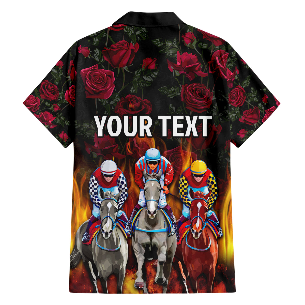 Personalized Kentucky Horses Racing Hawaiian Shirt Race For Burning Roses - Wonder Print Shop