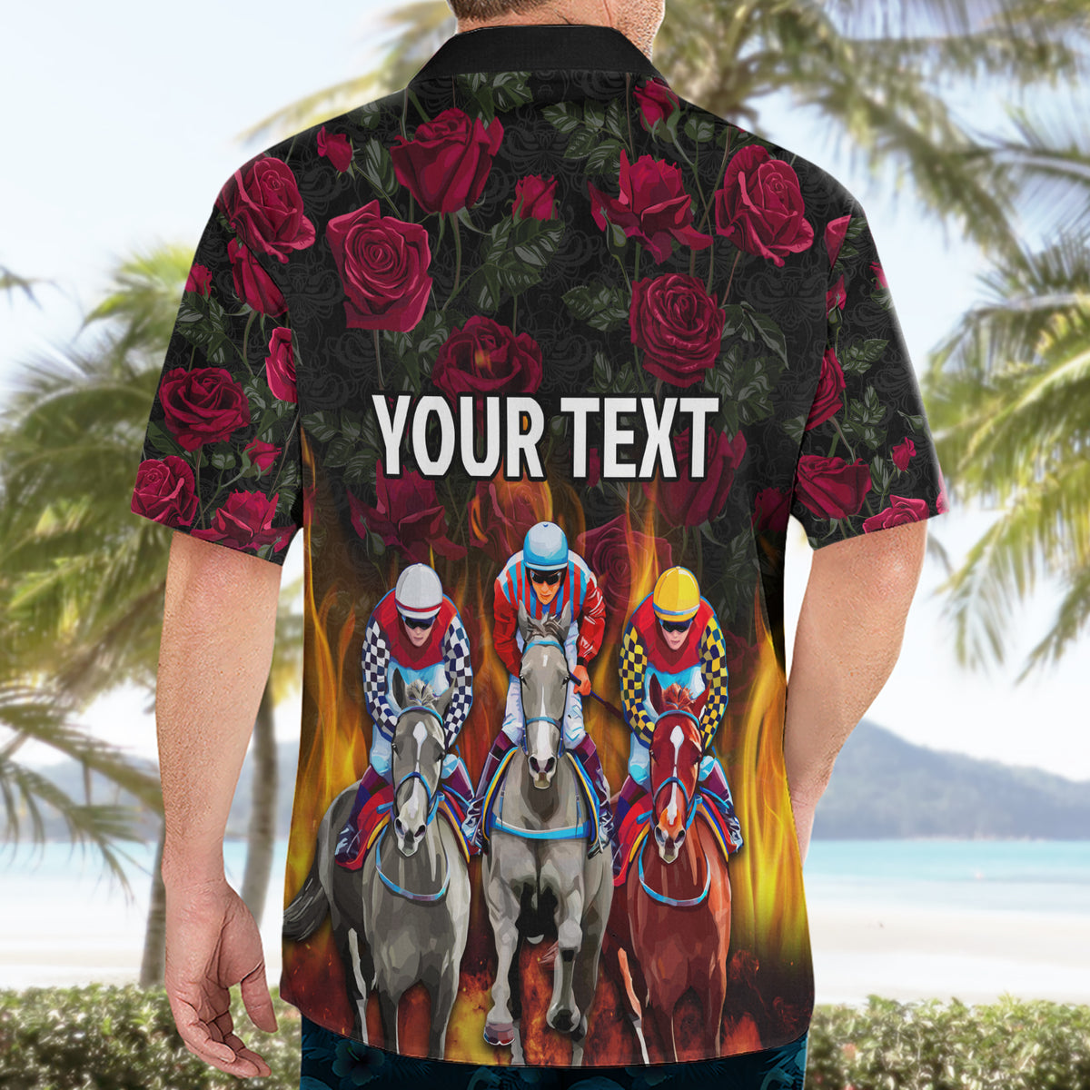 Personalized Kentucky Horses Racing Hawaiian Shirt Race For Burning Roses - Wonder Print Shop