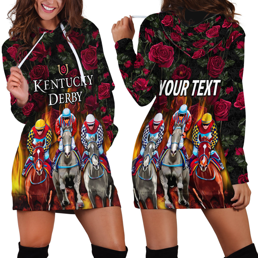 Personalized Kentucky Horses Racing Hoodie Dress Race For Burning Roses - Wonder Print Shop