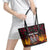 Personalized Kentucky Horses Racing Leather Tote Bag Race For Burning Roses - Wonder Print Shop