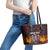 Personalized Kentucky Horses Racing Leather Tote Bag Race For Burning Roses - Wonder Print Shop