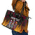 Personalized Kentucky Horses Racing Leather Tote Bag Race For Burning Roses - Wonder Print Shop