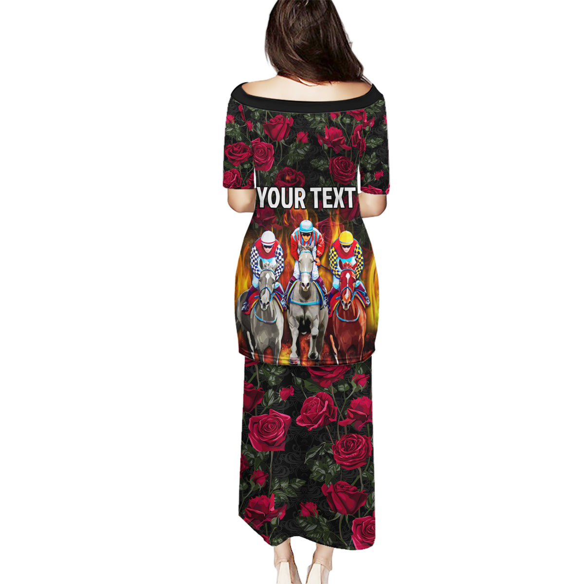 Personalized Kentucky Horses Racing Puletasi Race For Burning Roses - Wonder Print Shop