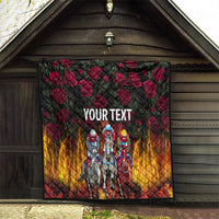 Personalized Kentucky Horses Racing Quilt Race For Burning Roses - Wonder Print Shop
