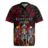 Personalized Kentucky Horses Racing Rugby Jersey Race For Burning Roses - Wonder Print Shop