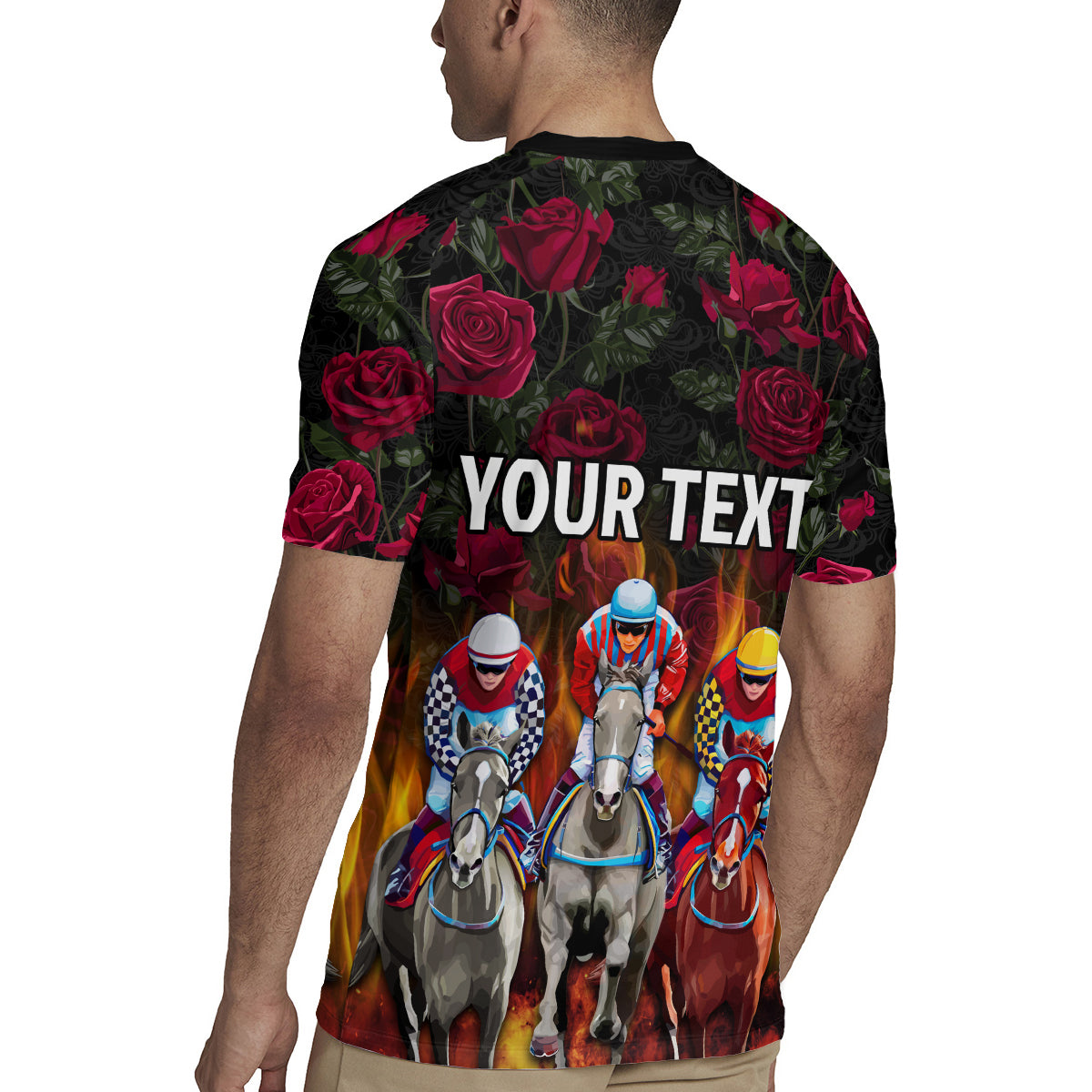 Personalized Kentucky Horses Racing Rugby Jersey Race For Burning Roses - Wonder Print Shop