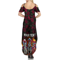Personalized Kentucky Horses Racing Summer Maxi Dress Race For Burning Roses - Wonder Print Shop