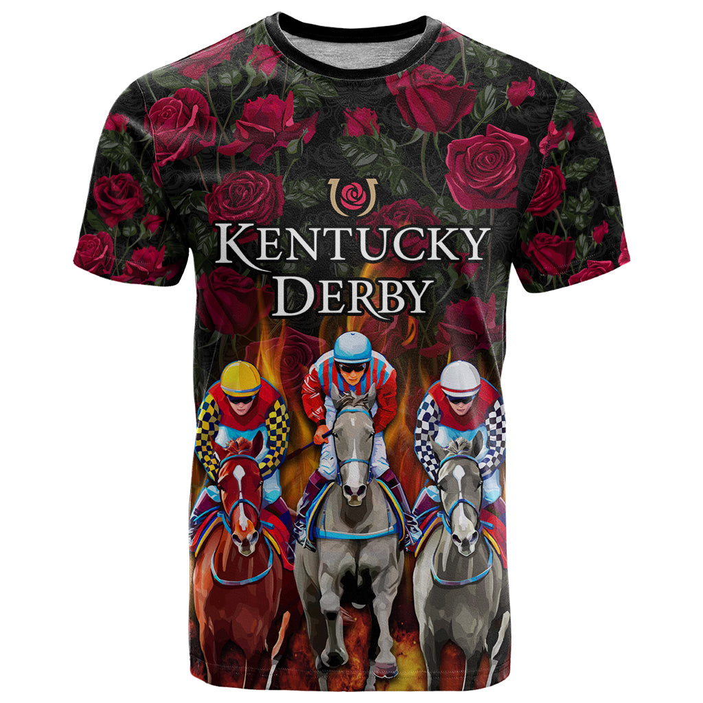 Personalized Kentucky Horses Racing T Shirt Race For Burning Roses - Wonder Print Shop