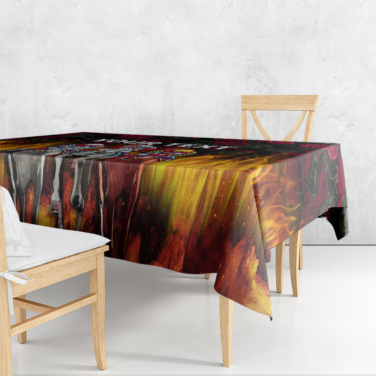 Personalized Kentucky Horses Racing Tablecloth Race For Burning Roses - Wonder Print Shop