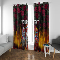 Personalized Kentucky Horses Racing Window Curtain Race For Burning Roses - Wonder Print Shop