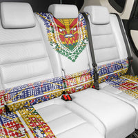 Haiti Flag Traditional Dashiki Back Car Seat Cover White Color