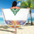 Haiti Flag Traditional Dashiki Beach Blanket White Color