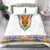 Haiti Flag Traditional Dashiki Bedding Set White Color