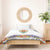 Haiti Flag Traditional Dashiki Bedding Set White Color