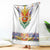 Haiti Flag Traditional Dashiki Blanket White Color