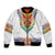 Haiti Flag Traditional Dashiki Bomber Jacket White Color