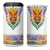 Haiti Flag Traditional Dashiki 4 in 1 Can Cooler Tumbler White Color