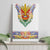 Haiti Flag Traditional Dashiki Canvas Wall Art White Color