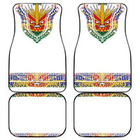 Haiti Flag Traditional Dashiki Car Mats White Color