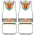 Haiti Flag Traditional Dashiki Car Mats White Color