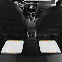 Haiti Flag Traditional Dashiki Car Mats White Color