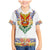 Haiti Flag Traditional Dashiki Family Matching Mermaid Dress and Hawaiian Shirt White Color