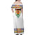 Haiti Flag Traditional Dashiki Family Matching Off Shoulder Maxi Dress and Hawaiian Shirt White Color