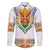 Haiti Flag Traditional Dashiki Family Matching Puletasi and Hawaiian Shirt White Color