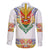 Haiti Flag Traditional Dashiki Family Matching Puletasi and Hawaiian Shirt White Color