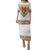 Haiti Flag Traditional Dashiki Family Matching Puletasi and Hawaiian Shirt White Color