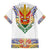 Haiti Flag Traditional Dashiki Family Matching Short Sleeve Bodycon Dress and Hawaiian Shirt White Color